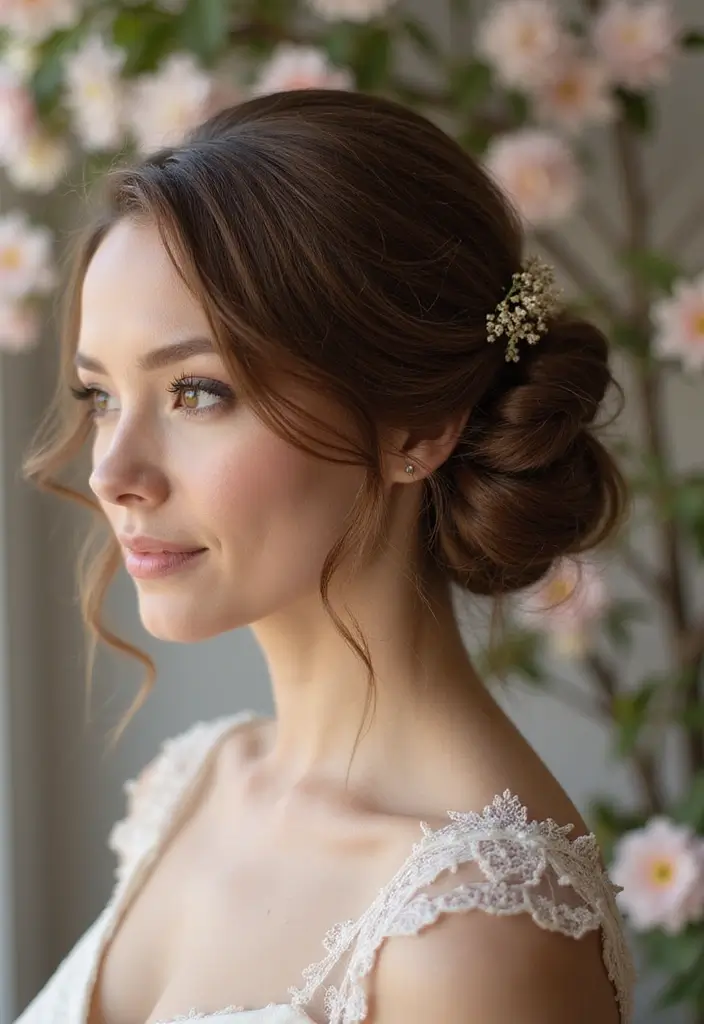 50 All Back and Base Hairstyles That Stay Timeless 13 50 All Back and Base Hairstyles That Stay Timeless - 13. Side-Swept Updo