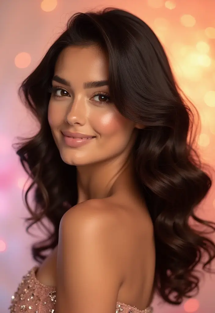50 All Back and Base Hairstyles That Stay Timeless 25 50 All Back and Base Hairstyles That Stay Timeless - 24. Hollywood Glam Waves