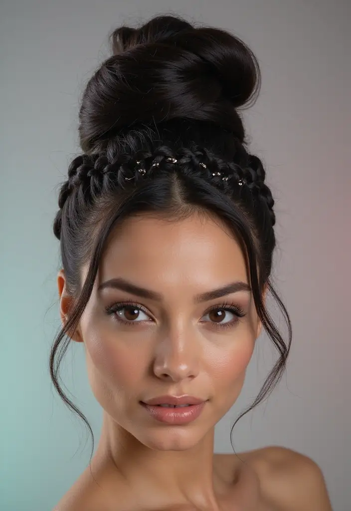 50 All Back and Base Hairstyles That Stay Timeless 41 50 All Back and Base Hairstyles That Stay Timeless - 40. Elegant Criss-Cross Updo