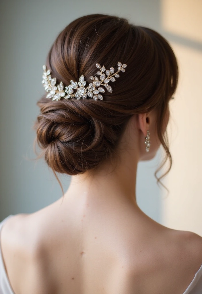 50 All Back and Base Hairstyles That Stay Timeless 45 50 All Back and Base Hairstyles That Stay Timeless - 44. Classic Updo with Accessories