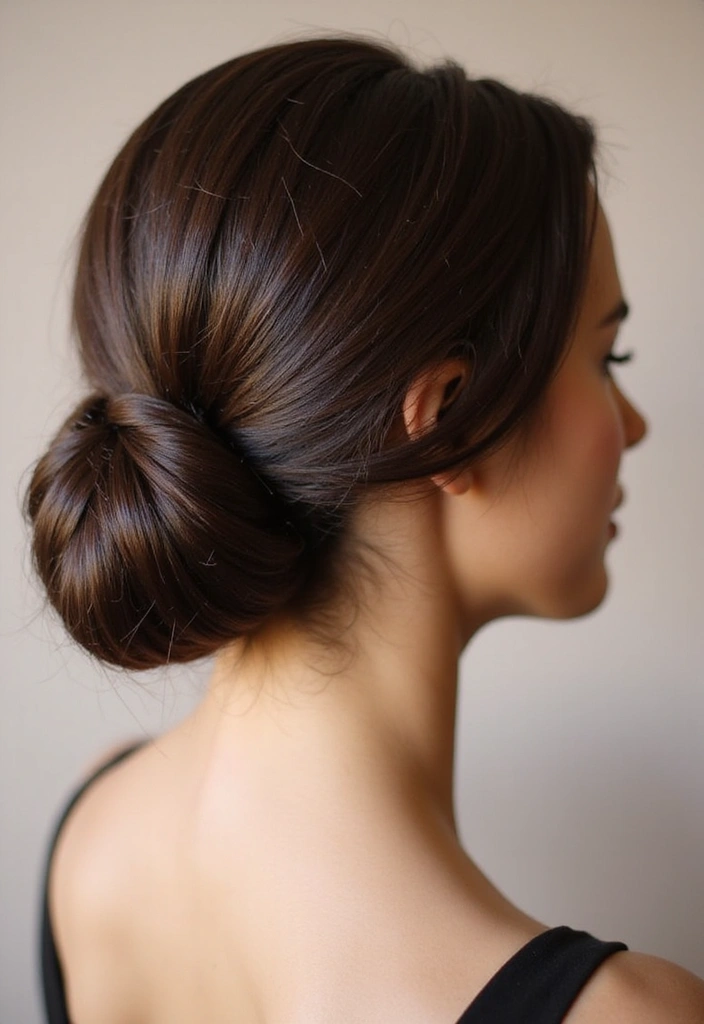 50 All Back and Base Hairstyles That Stay Timeless 7 50 All Back and Base Hairstyles That Stay Timeless - 7. Sleek Low Bun