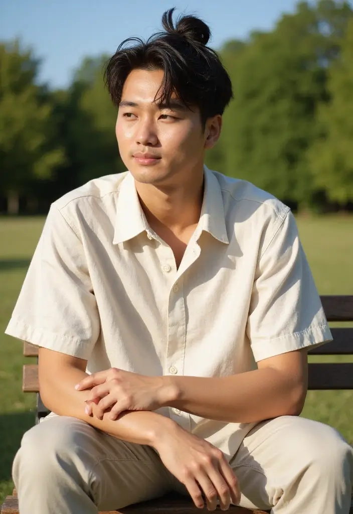 50 Asian Men Messy Hairstyle Ideas That Look Effortless 21 50 Asian Men Messy Hairstyle Ideas That Look Effortless - 20. Messy Top Knot
