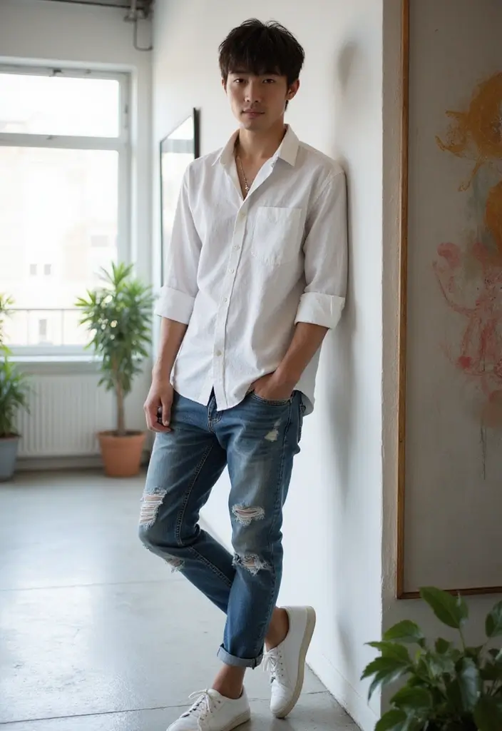 50 Asian Men Messy Hairstyle Ideas That Look Effortless 33 50 Asian Men Messy Hairstyle Ideas That Look Effortless - 32. Messy Layers with Bangs