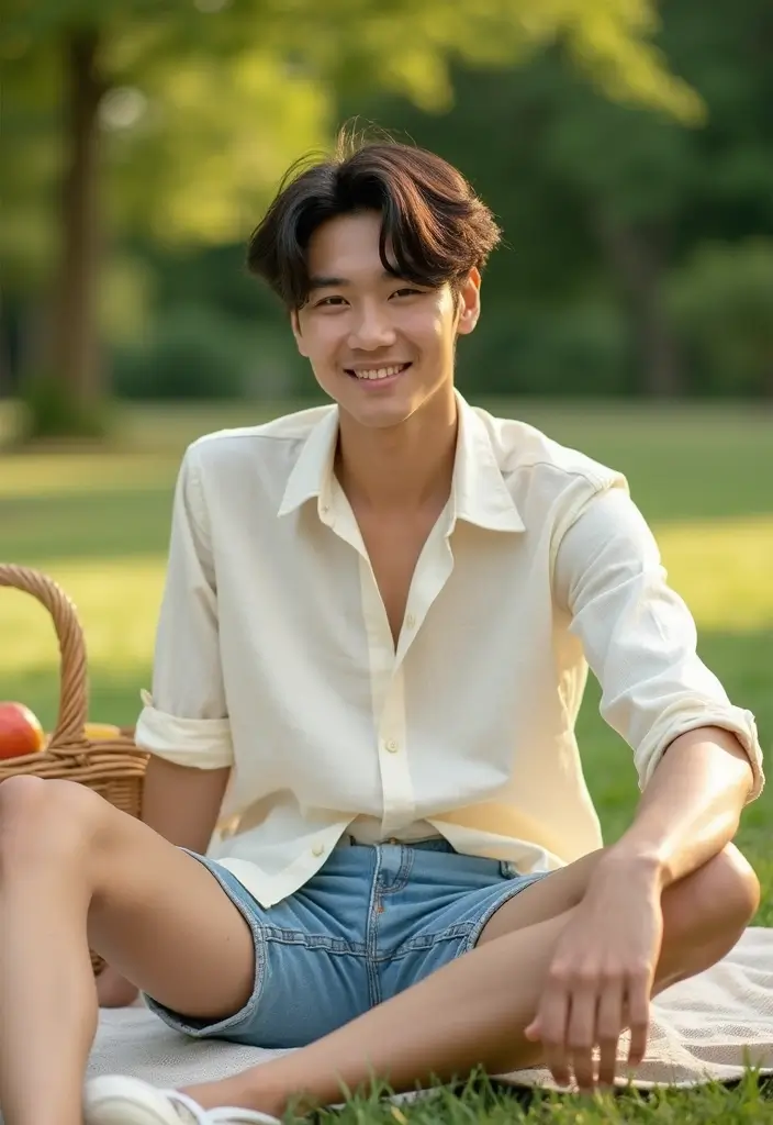 50 Asian Men Messy Hairstyle Ideas That Look Effortless 36 50 Asian Men Messy Hairstyle Ideas That Look Effortless - 35. Relaxed Half Up, Half Down