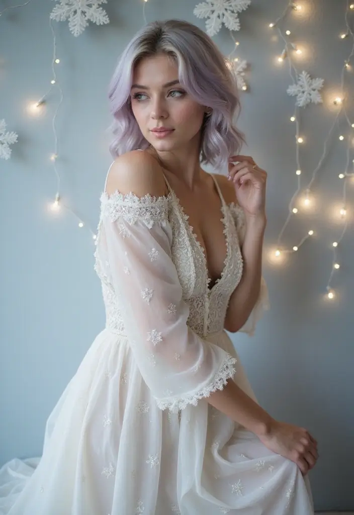50 Beautiful Winter Hair Color Ideas to Warm Up Your Season - 21. Frosted Lavender