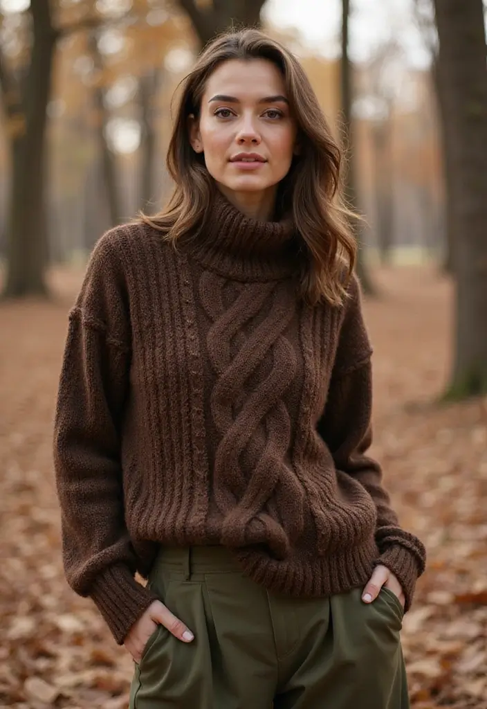 50 Beautiful Winter Hair Color Ideas to Warm Up Your Season - 23. Earthy Tonal Browns