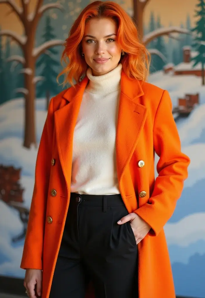 50 Beautiful Winter Hair Color Ideas to Warm Up Your Season - 33. Bright Tangerine
