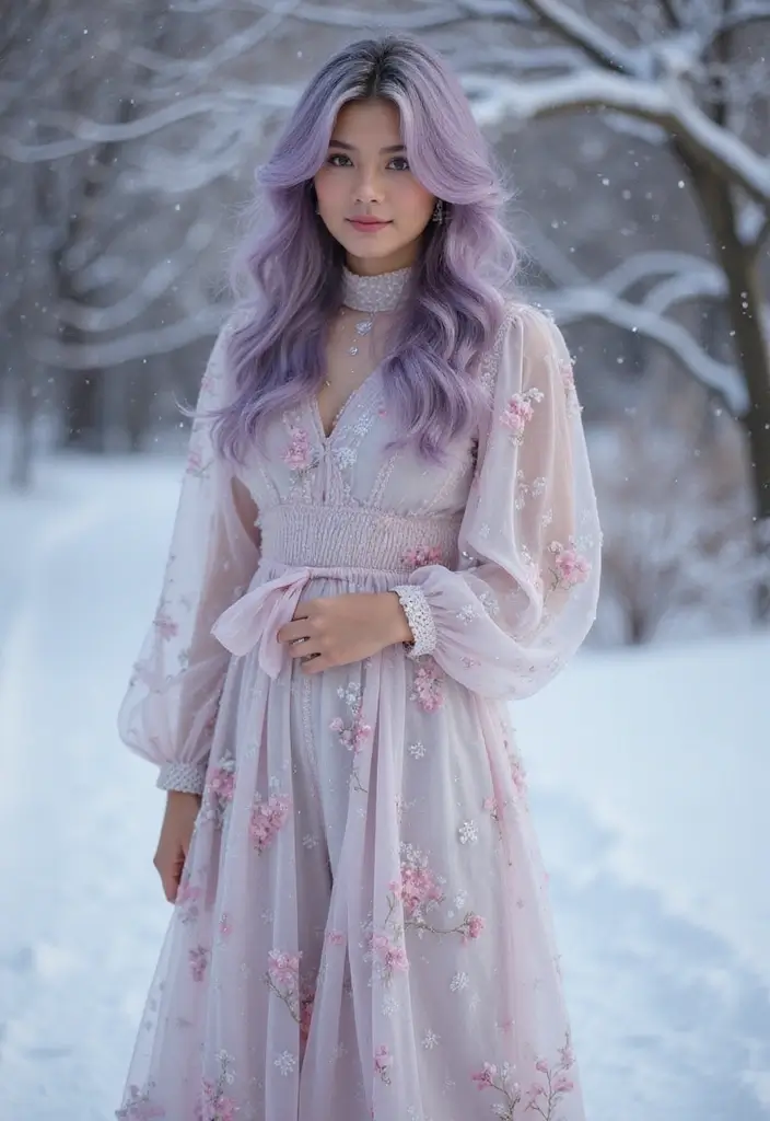 50 Beautiful Winter Hair Color Ideas to Warm Up Your Season - 37. Lavender Mist