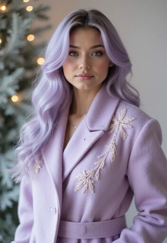 50 Beautiful Winter Hair Color Ideas to Warm Up Your Season - 43. Lilac Dream
