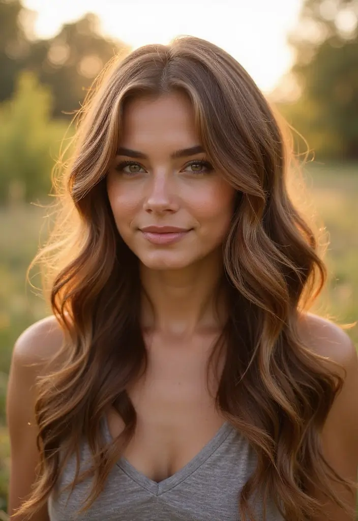50 Best Hair Color Ideas for Brown Eyes That Pop - 1. Warm Caramel Balayage