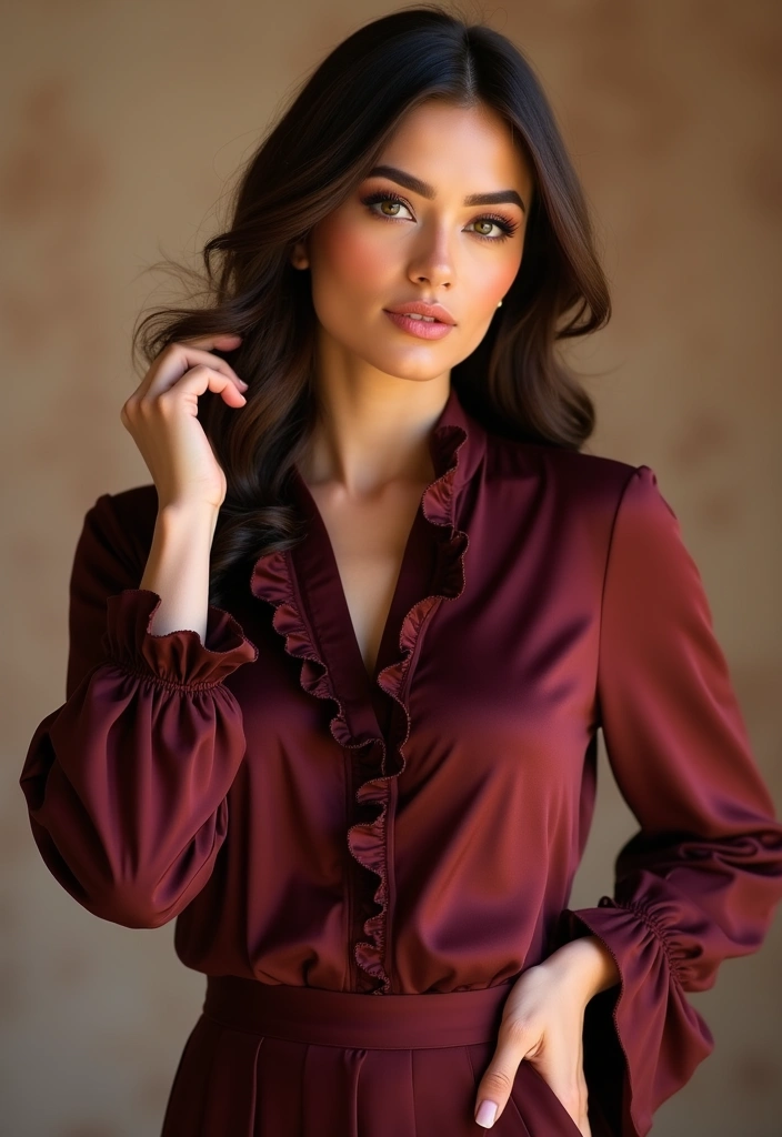 50 Best Hair Color Ideas for Brown Eyes That Pop - 17. Chocolate Cherry