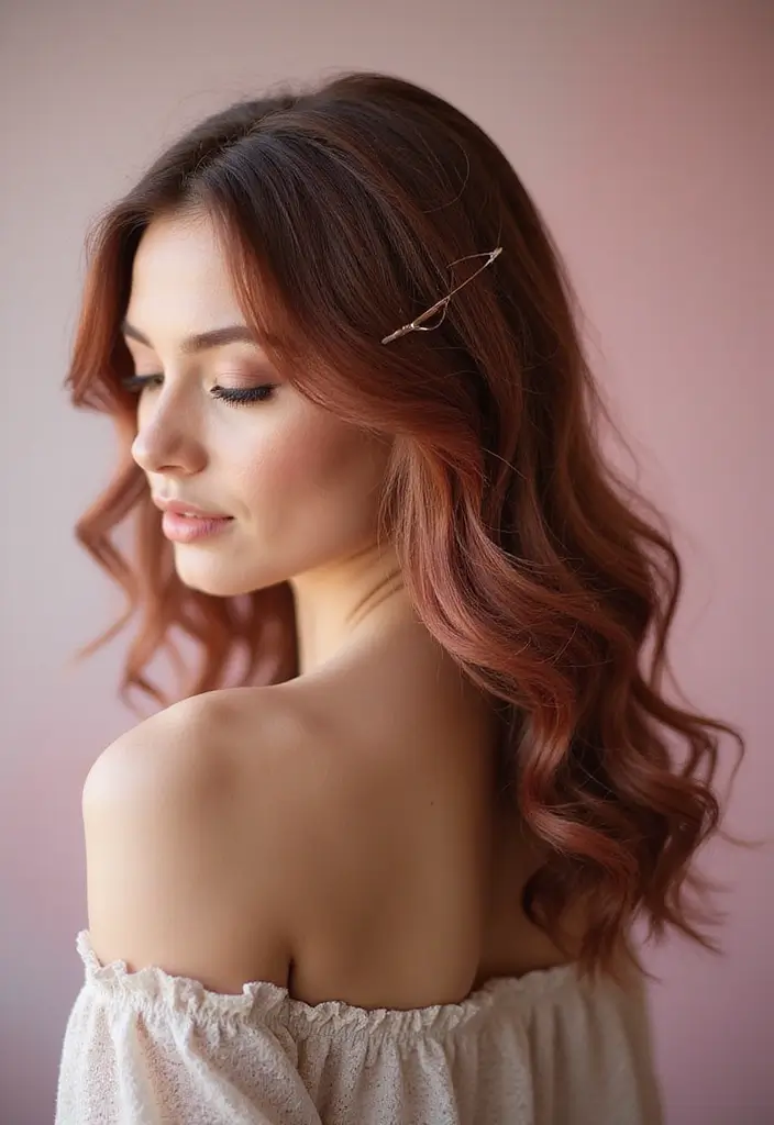 50 Best Hair Color Ideas for Brown Eyes That Pop - 18. Smoky Rose
