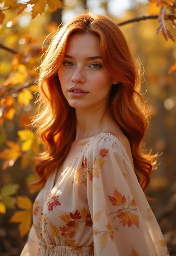 50 Best Hair Color Ideas for Brown Eyes That Pop - 2. Vibrant Copper Red