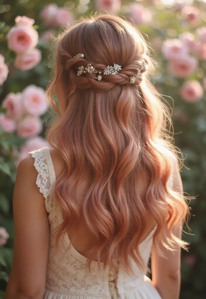 50 Best Hair Color Ideas for Brown Eyes That Pop - 20. Vintage Rose Gold