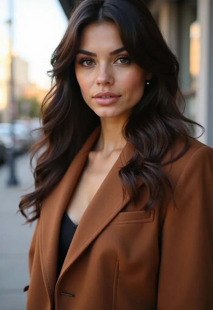 50 Best Hair Color Ideas for Brown Eyes That Pop - 8. Deep Chocolate Brown