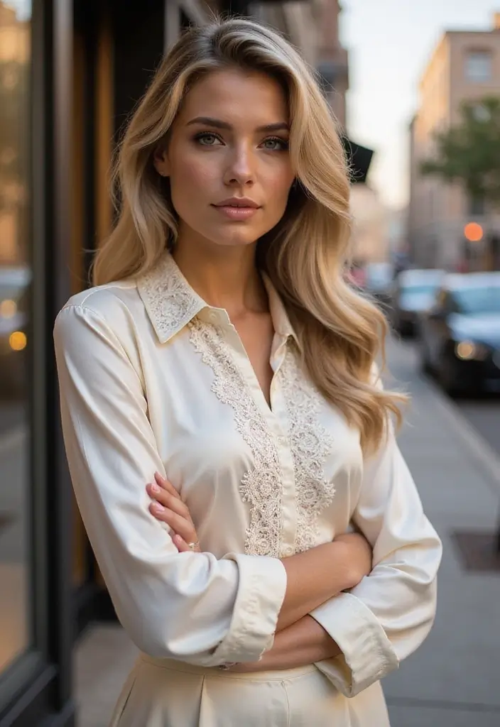 50 Best Hair Color Ideas for Morena Skin Tones - 21. Champagne Blonde