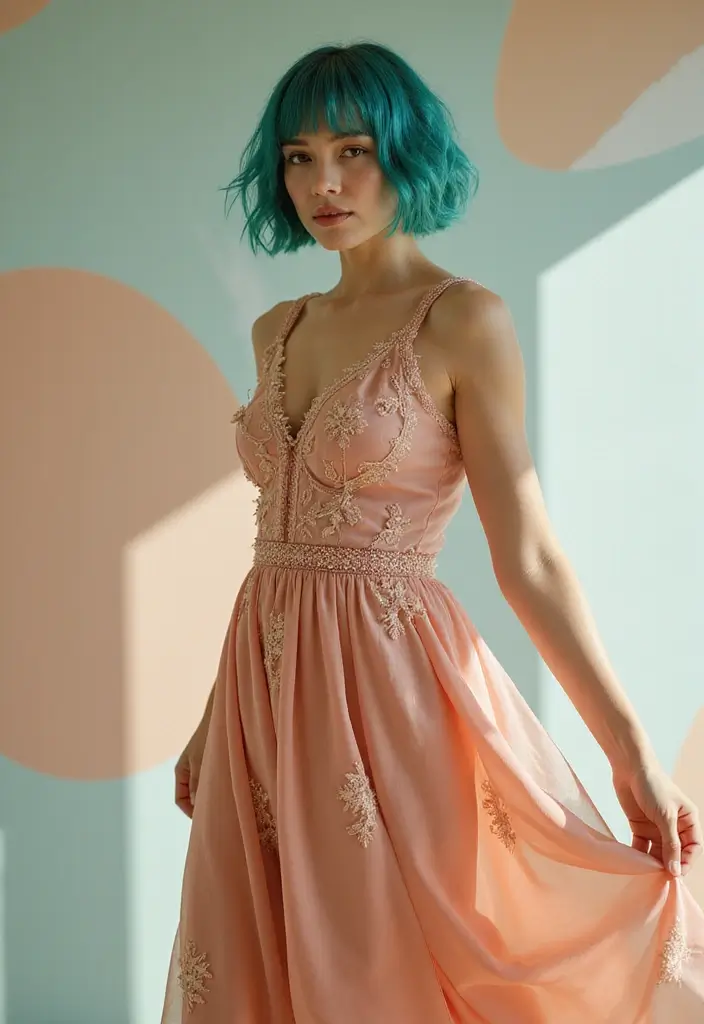 50 Best Hair Color Ideas for Morena Skin Tones - 26. Deep Teal