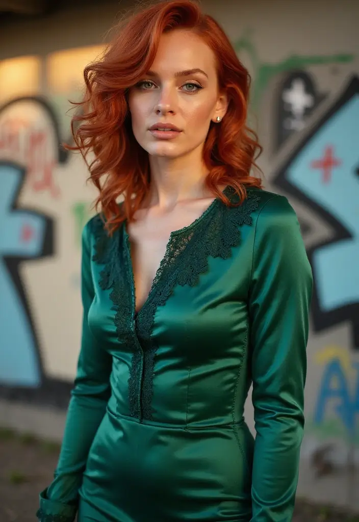 50 Best Hair Color Ideas for Morena Skin Tones - 3. Fiery Red