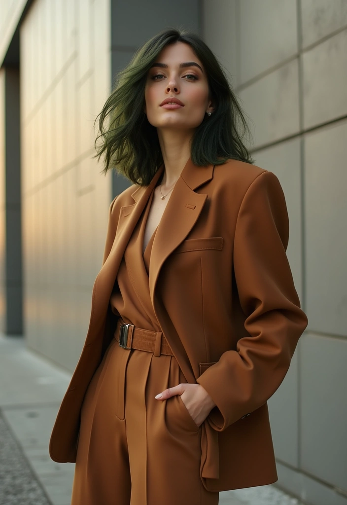 50 Best Hair Color Ideas for Morena Skin Tones - 33. Dark Olive Green