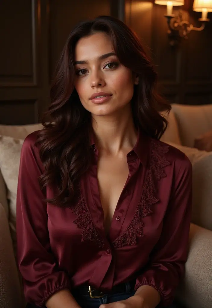 50 Best Hair Color Ideas for Morena Skin Tones - 4. Deep Burgundy