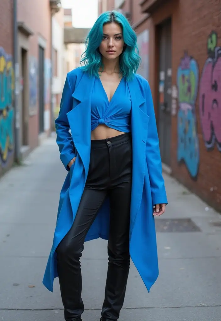 50 Best Hair Color Ideas for Morena Skin Tones - 47. Electric Blue