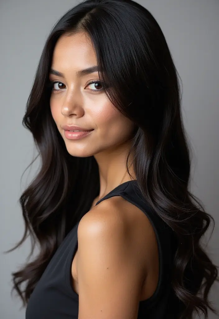 50 Black Hair with Color Ideas for a Stylish Contrast 33 50 Black Hair with Color Ideas for a Stylish Contrast - 32. Dark Chocolate Lowlights