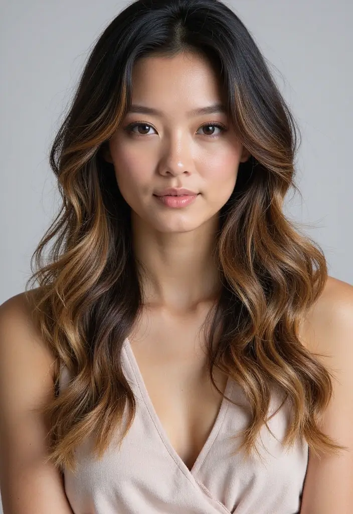 50 Black Hair with Color Ideas for a Stylish Contrast 4 50 Black Hair with Color Ideas for a Stylish Contrast - 4. Golden Blonde Streaks