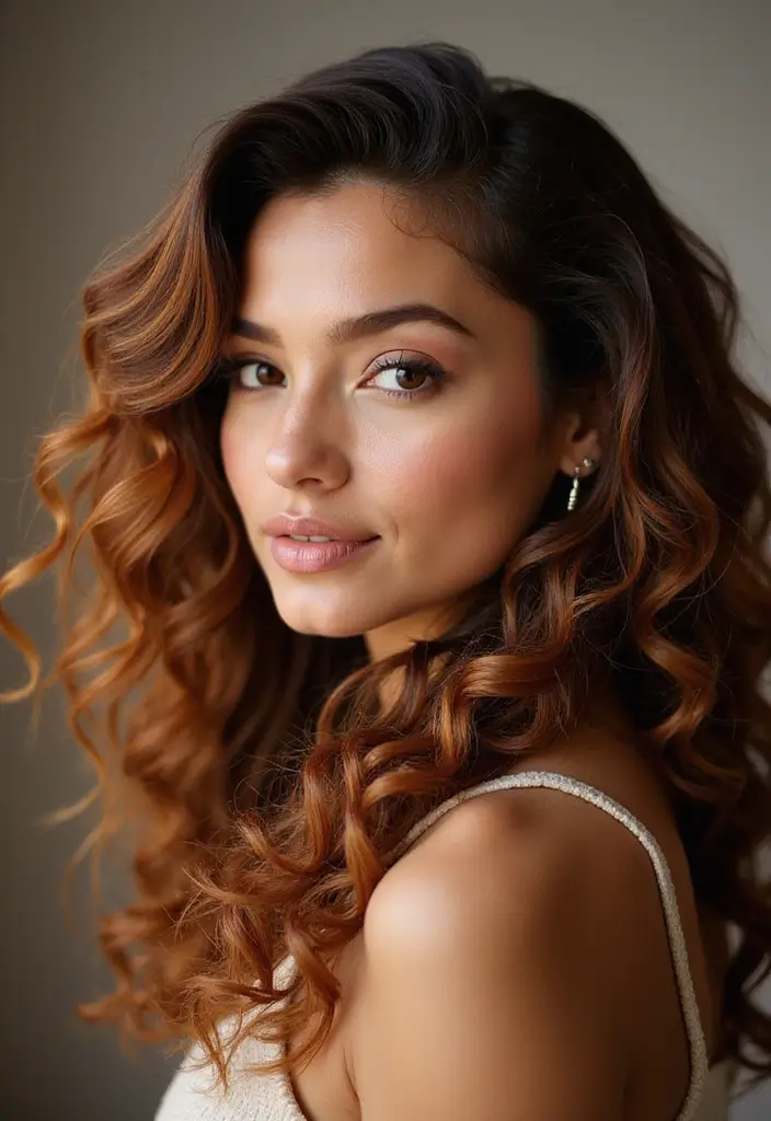 50 Brown Hair Color Ideas with Highlights That Add Dimension 25 50 Brown Hair Color Ideas with Highlights That Add Dimension - 24. Dark Caramel with Butterscotch Highlights