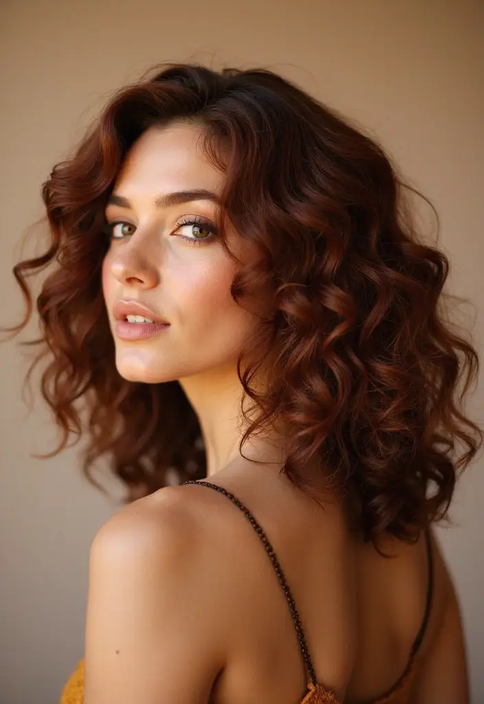 50 Brown Hair Color Ideas with Highlights That Add Dimension 46 50 Brown Hair Color Ideas with Highlights That Add Dimension - 45. Dark Auburn with Honey Highlights