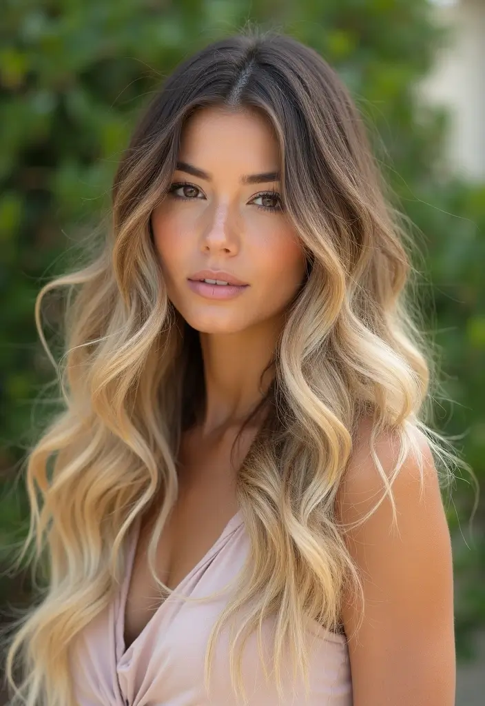 50 Brown Hair with Color Ideas for a Fresh Upgrade - 31. Soft Blonde Balayage for a Fresh Transition