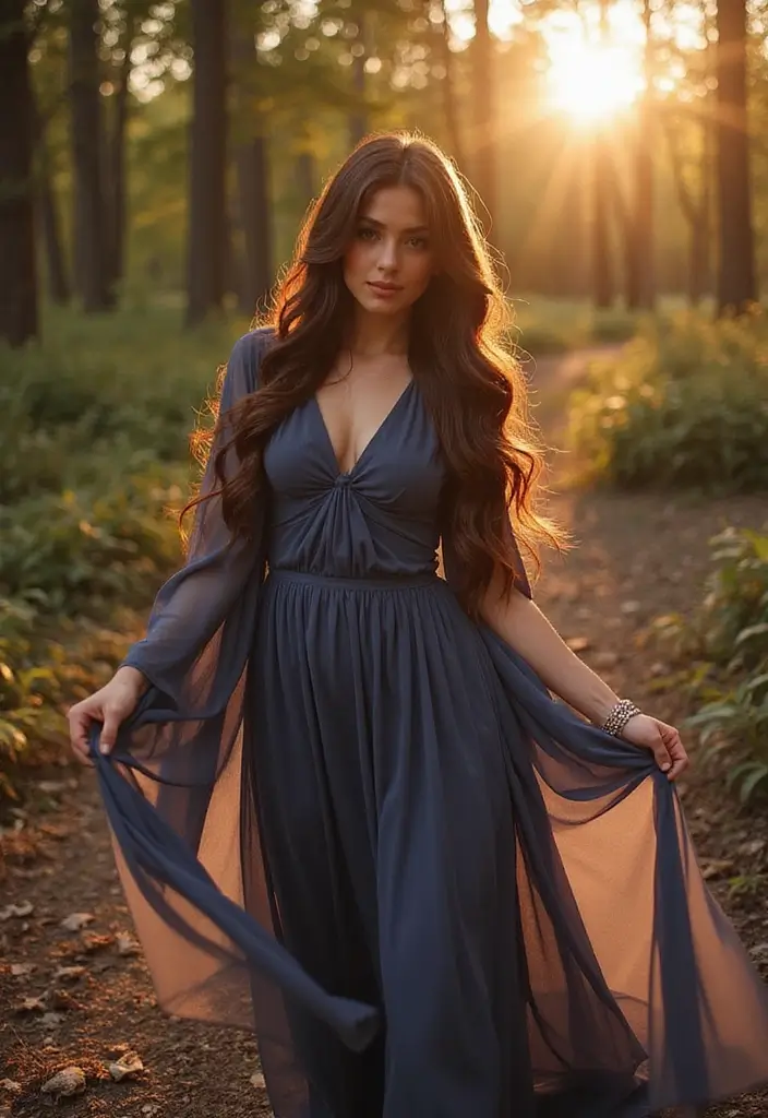 50 Brown Hair with Color Ideas for a Fresh Upgrade - 48. Deep Indigo Balayage for a Mystical Vibe