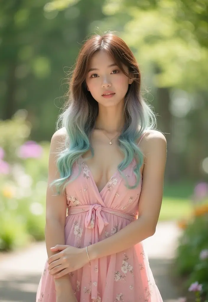50 Brown Hair with Color Ideas for a Fresh Upgrade - 9. Pastel Tips for a Fun Twist