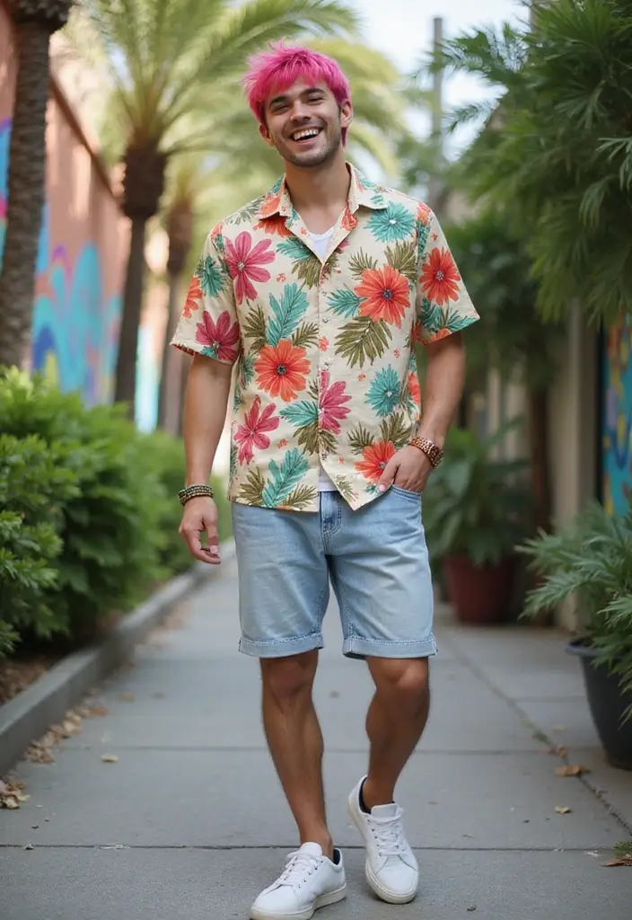 50 Cool Hair Color Ideas for Men Who Want a Fresh Look - 24. Bright Magenta Short Fringe