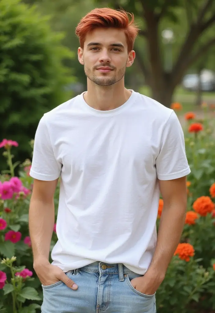 50 Cool Hair Color Ideas for Men Who Want a Fresh Look - 26. Raspberry Red Short Cut