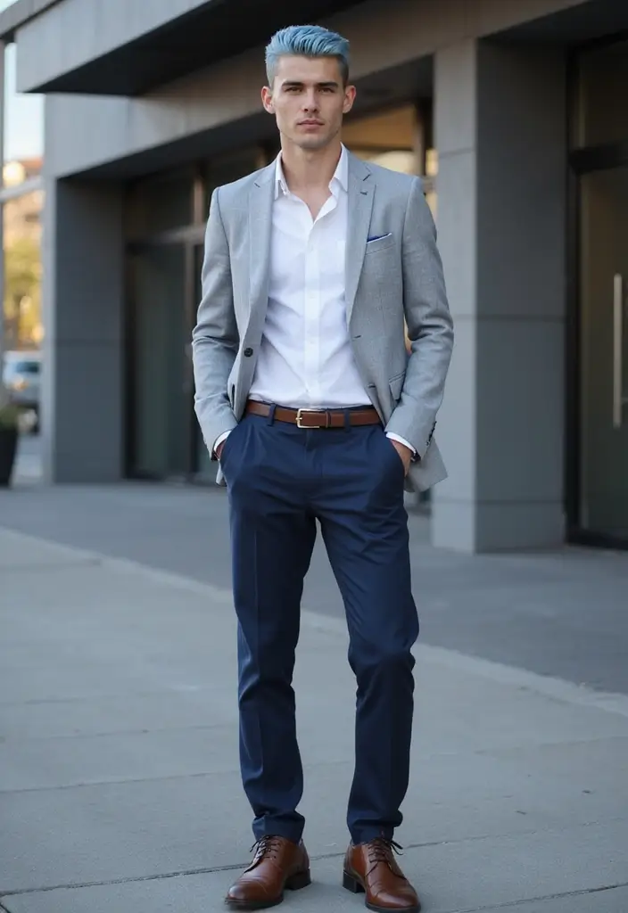 50 Cool Hair Color Ideas for Men Who Want a Fresh Look - 35. Soft Blue Tapered Cut