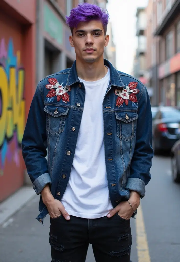 50 Cool Hair Color Ideas for Men Who Want a Fresh Look - 38. Electric Purple Short Style