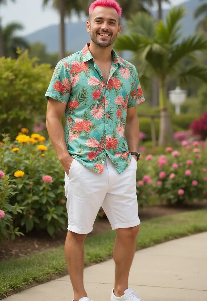 50 Cool Hair Color Ideas for Men Who Want a Fresh Look - 44. Bright Pink Short Cut