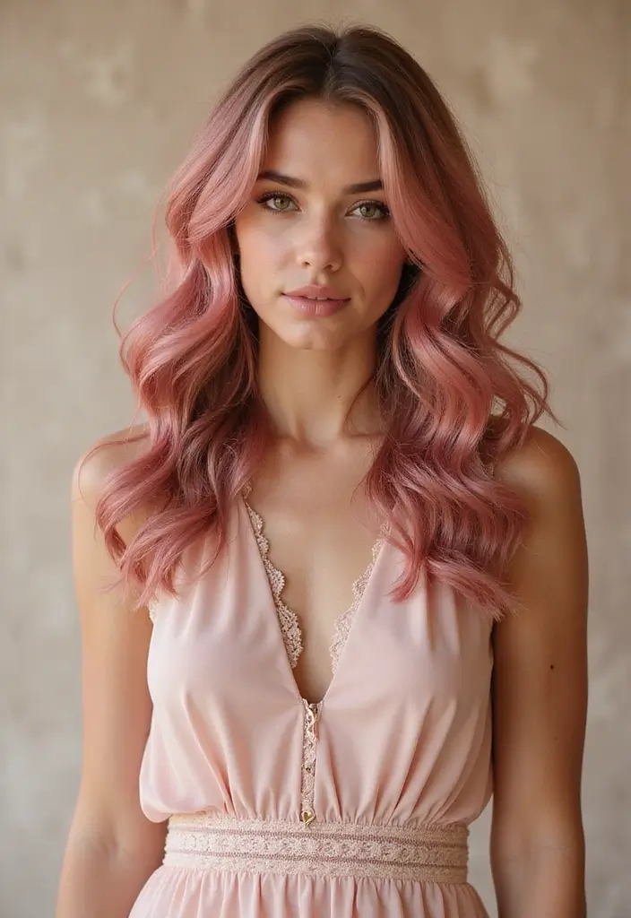 50 Curly Hair Color Ideas That Make Your Curls Pop - 13. Dusty Rose Curls