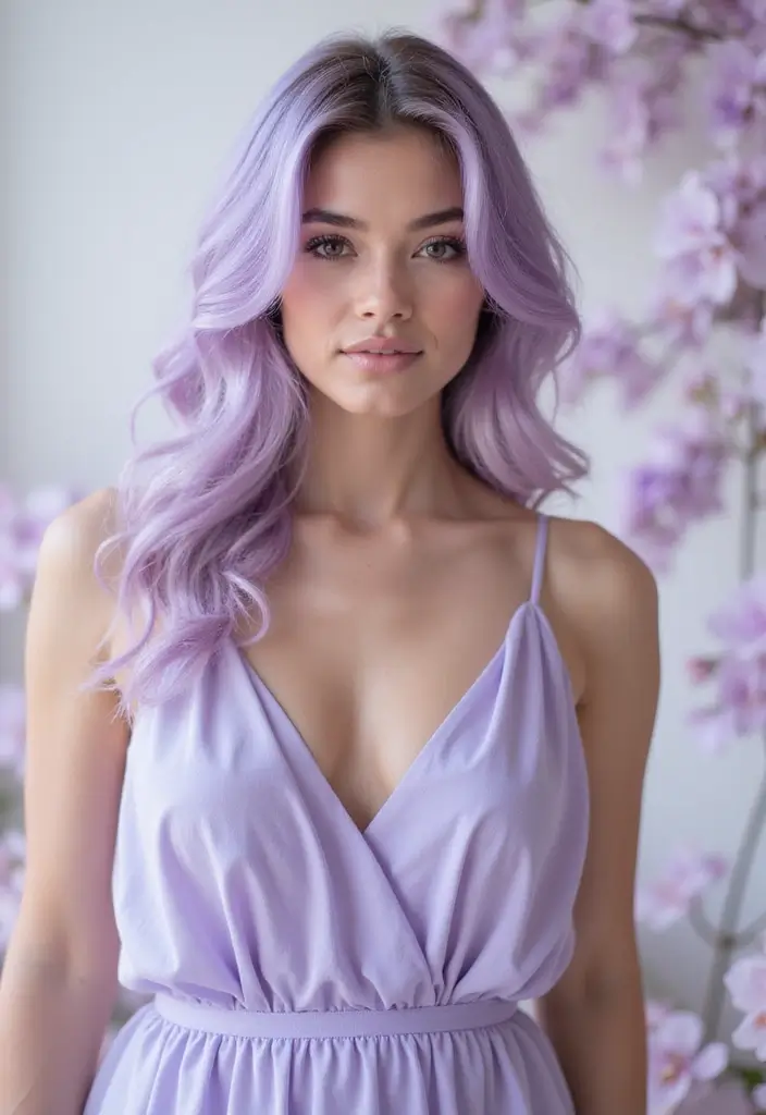 50 Curly Hair Color Ideas That Make Your Curls Pop - 20. Classic Lavender Ombre