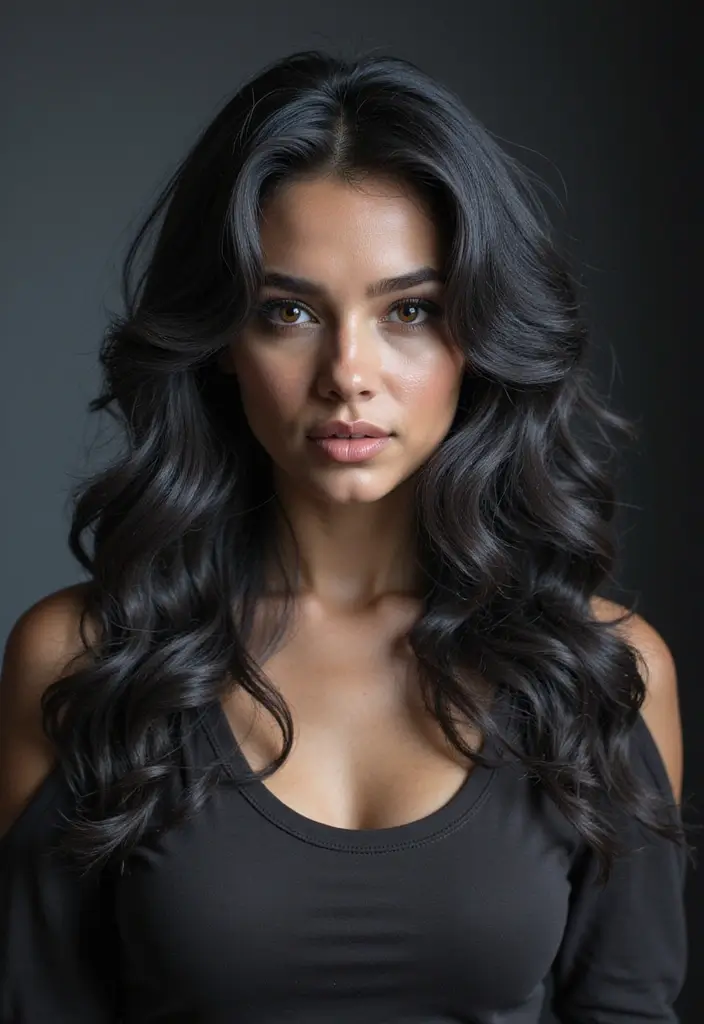 50 Curly Hair Color Ideas That Make Your Curls Pop - 27. Charcoal Gray Curls