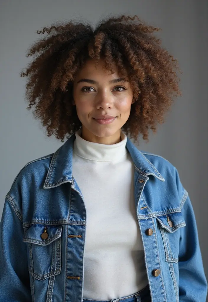 50 Curly Hair Color Ideas That Make Your Curls Pop - 34. Dusty Denim Curls