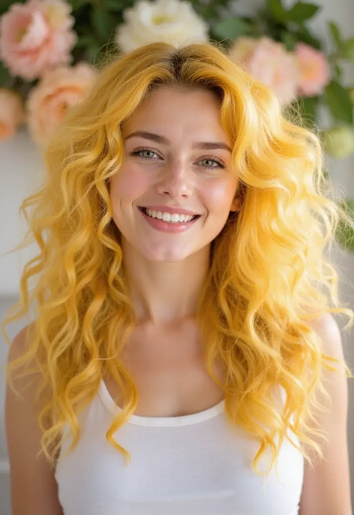 50 Curly Hair Color Ideas That Make Your Curls Pop - 50. Pastel Buttercup Curls