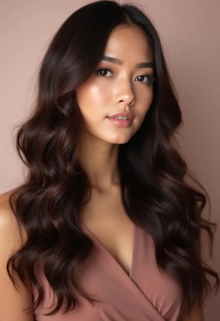 50 Dark Brunette Hair Color Ideas That Feel Rich and Elegant - 11. Warm Dark Ash Brown