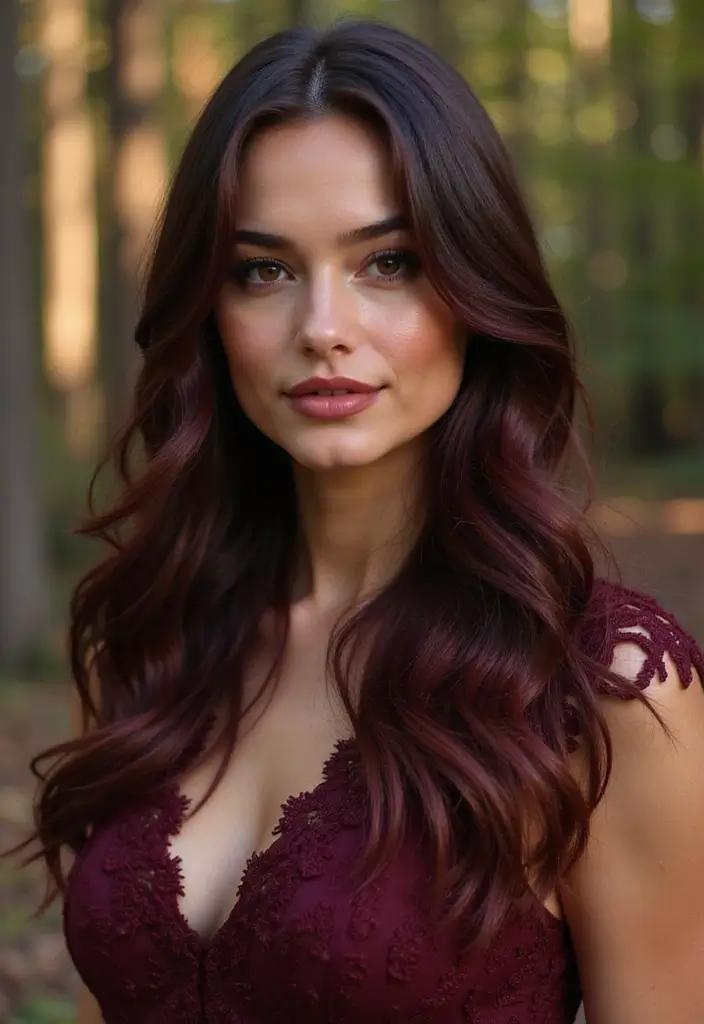 50 Dark Brunette Hair Color Ideas That Feel Rich and Elegant - 13. Black Cherry Brunette