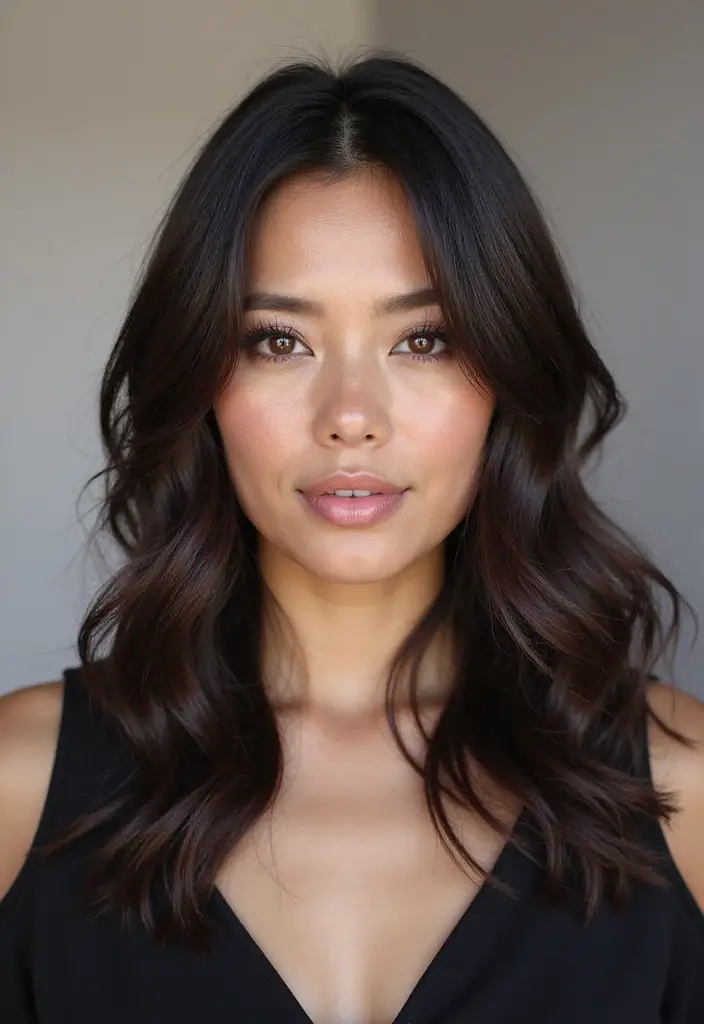 50 Dark Brunette Hair Color Ideas That Feel Rich and Elegant - 18. Cool Dark Ash Brunette