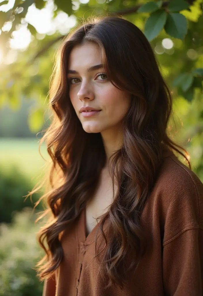 50 Dark Brunette Hair Color Ideas That Feel Rich and Elegant - 25. Rustic Brown