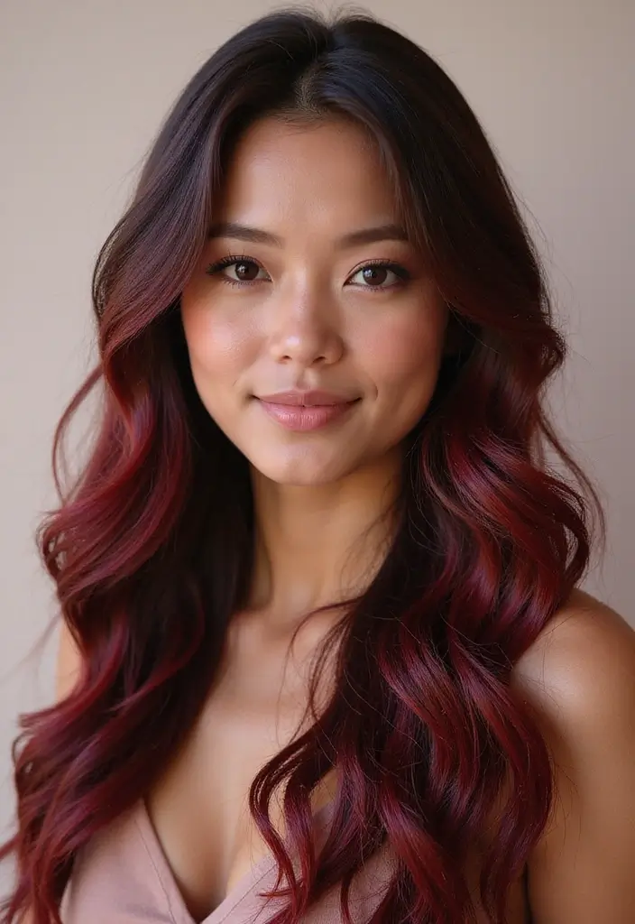 50 Dark Brunette Hair Color Ideas That Feel Rich and Elegant - 26. Chocolate Cherry