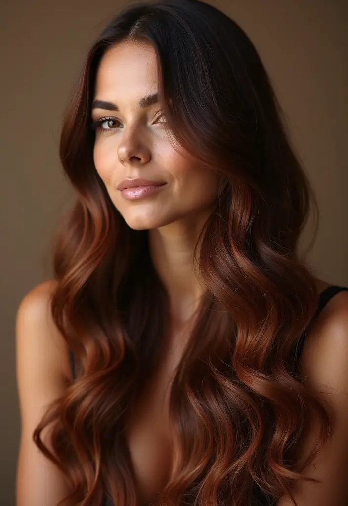 50 Dark Brunette Hair Color Ideas That Feel Rich and Elegant - 28. Warm Chocolate Chestnut