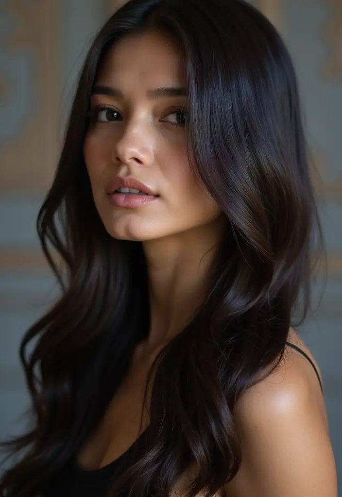 50 Dark Brunette Hair Color Ideas That Feel Rich and Elegant - 5. Midnight Brown