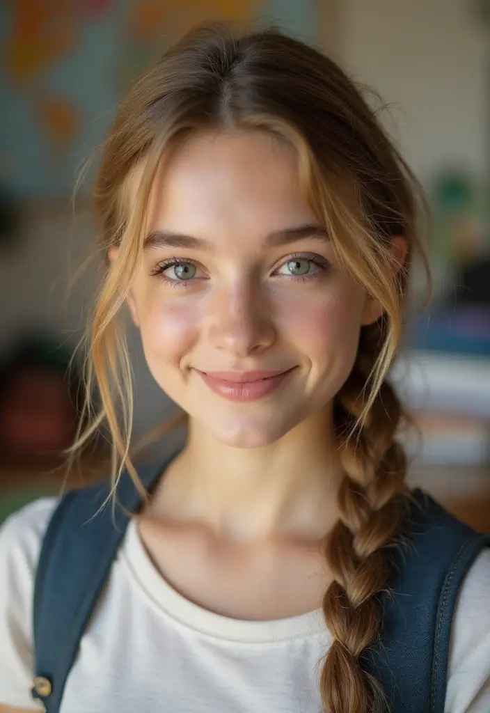 50 Easy Hairstyle Ideas for School Girls 10 50 Easy Hairstyle Ideas for School Girls - 10. Low Side Braid